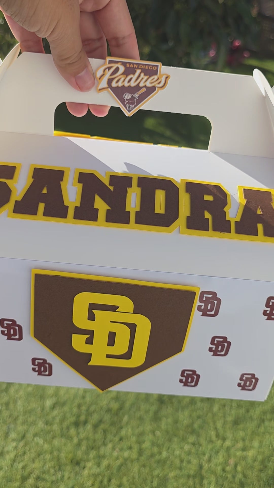San Diego Padres Graduation Treat Box – Padres Theme Gift Box, Graduation Party Favor, Baseball Fan Gift, Custom Grad Treat Box