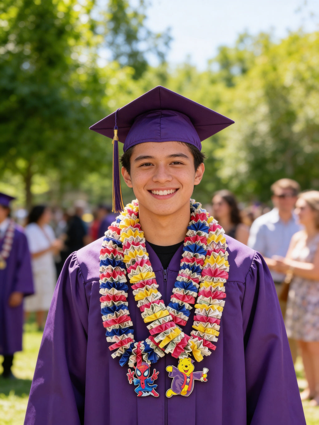 Money Graduation Lei – Custom Cash Graduation Lei Gift – Class of 2026 Graduation Gift