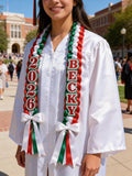 Mexico-Themed Graduation Lei – Festive Red, White & Green Graduation Lei