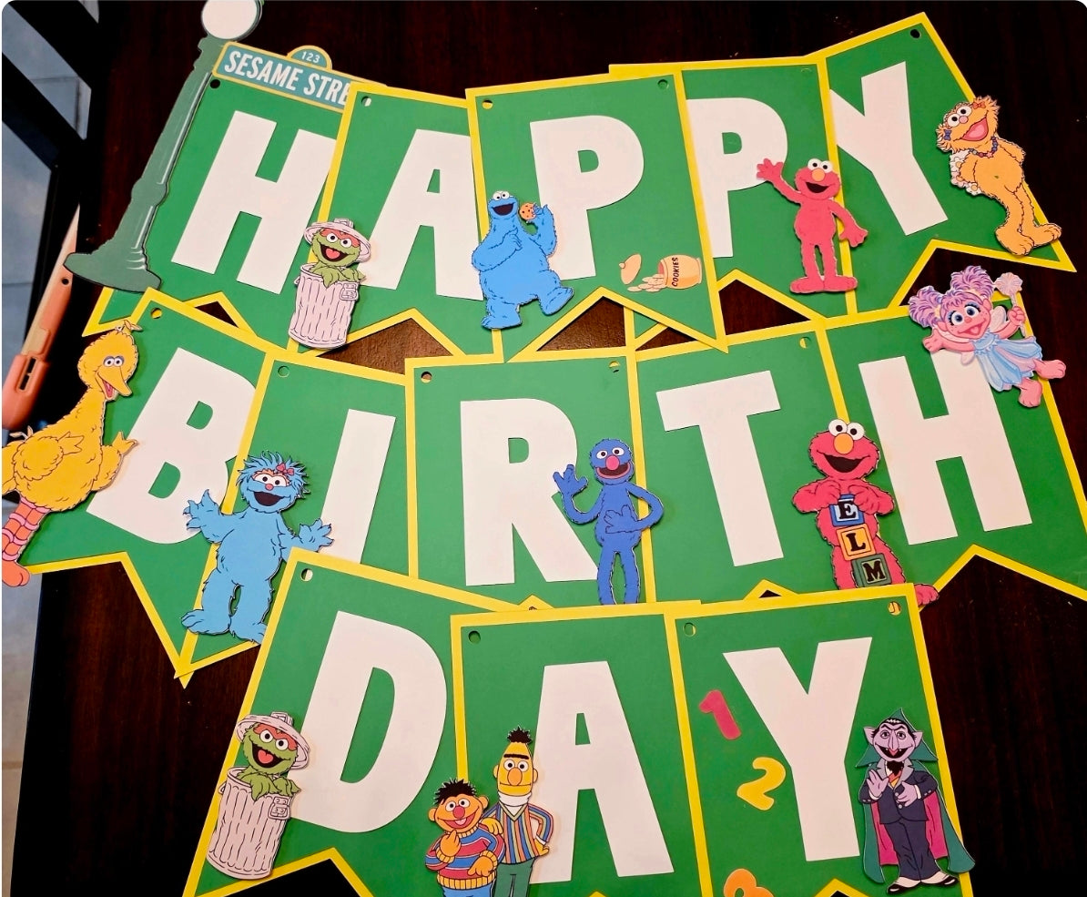 Custom Sesame Street Birthday Banners