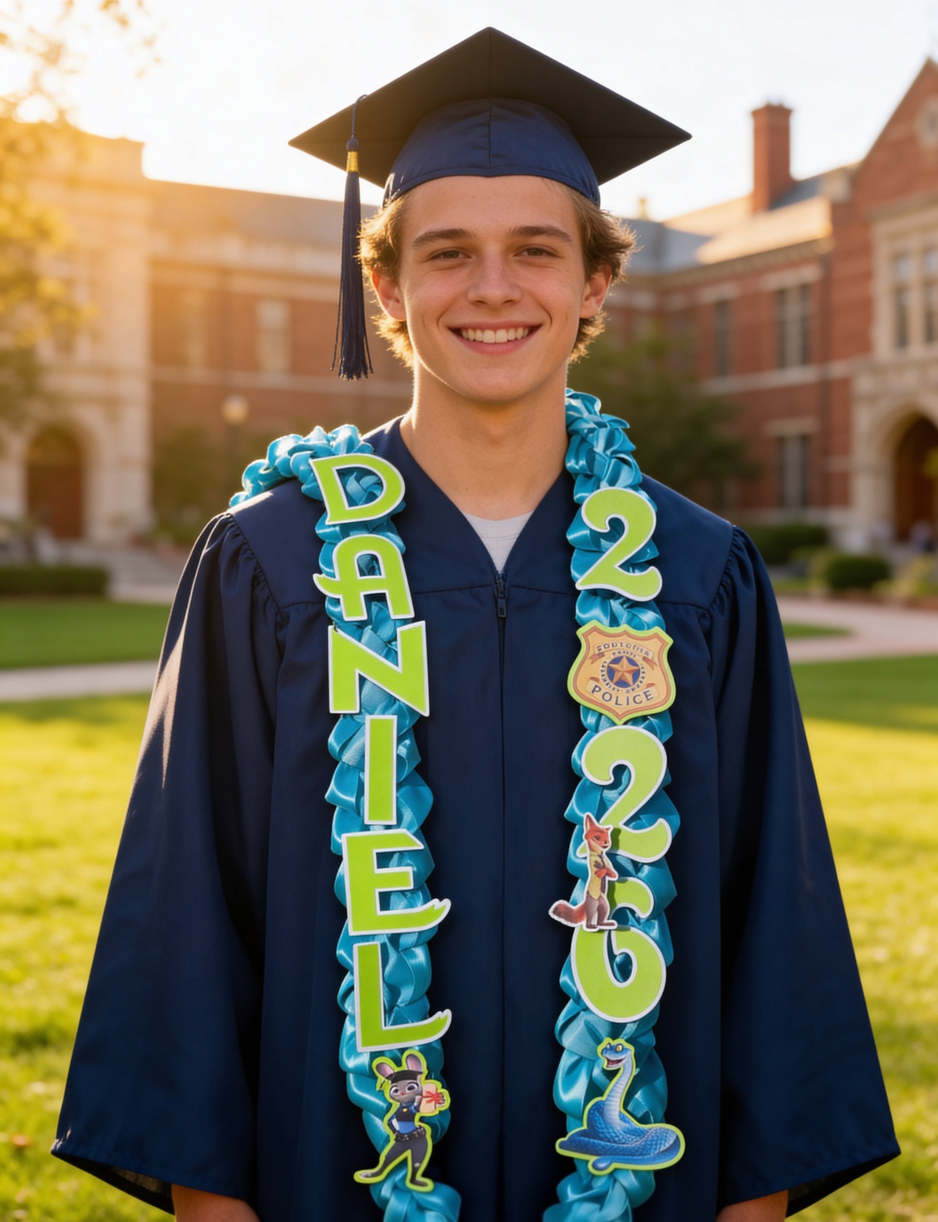 Zootopia Graduation Lei – Judy Hopps & Nick Wilde Inspired Graduation Lei