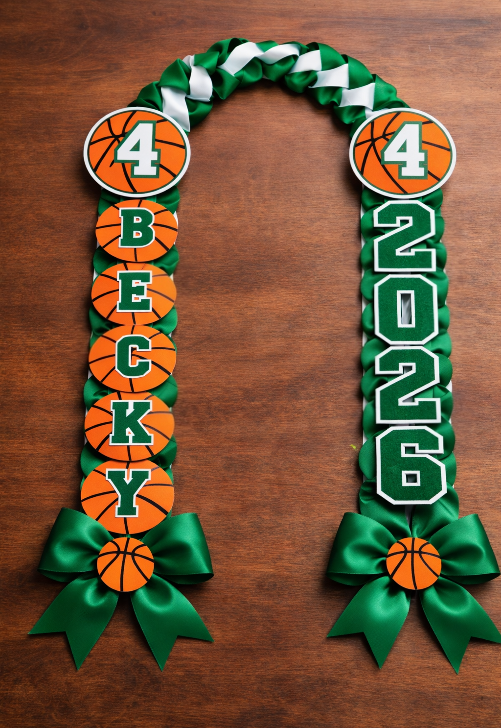 Custom Basketball Graduation Lei – Personalized Sports Lei