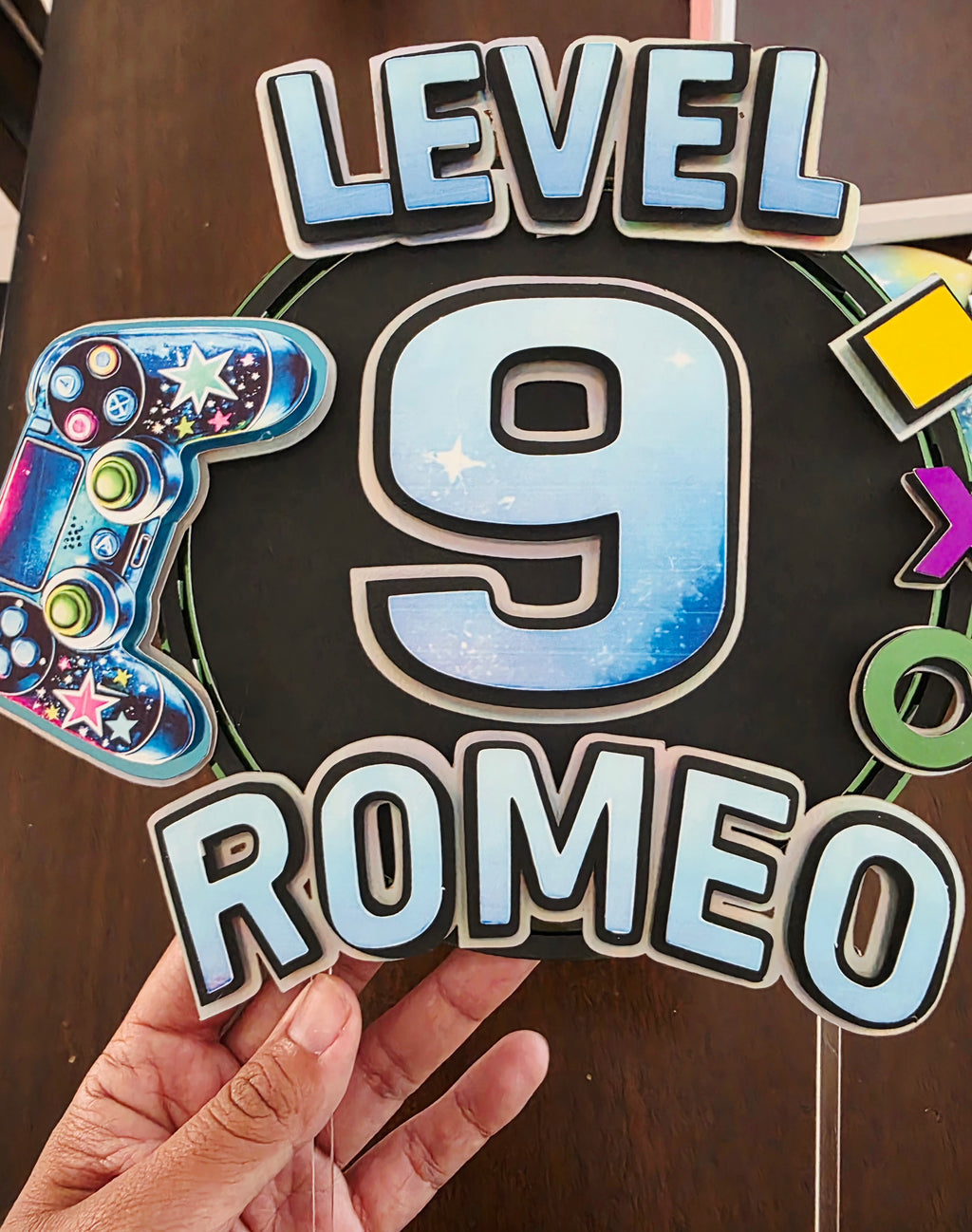 Customizable Epic Gamer Cake Topper
