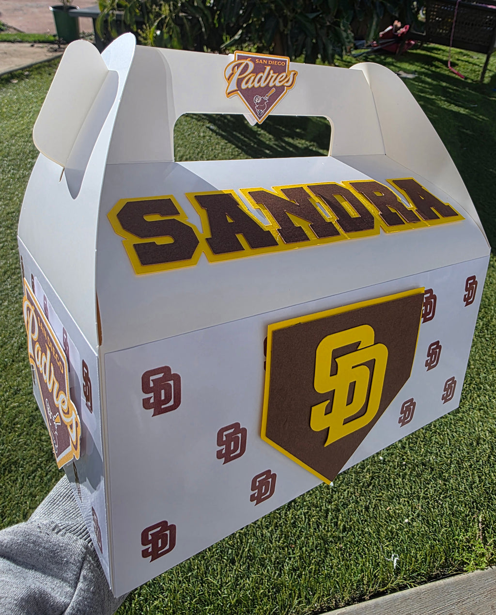 San Diego Padres Graduation Treat Box – Padres Theme Gift Box, Graduation Party Favor, Baseball Fan Gift, Custom Grad Treat Box