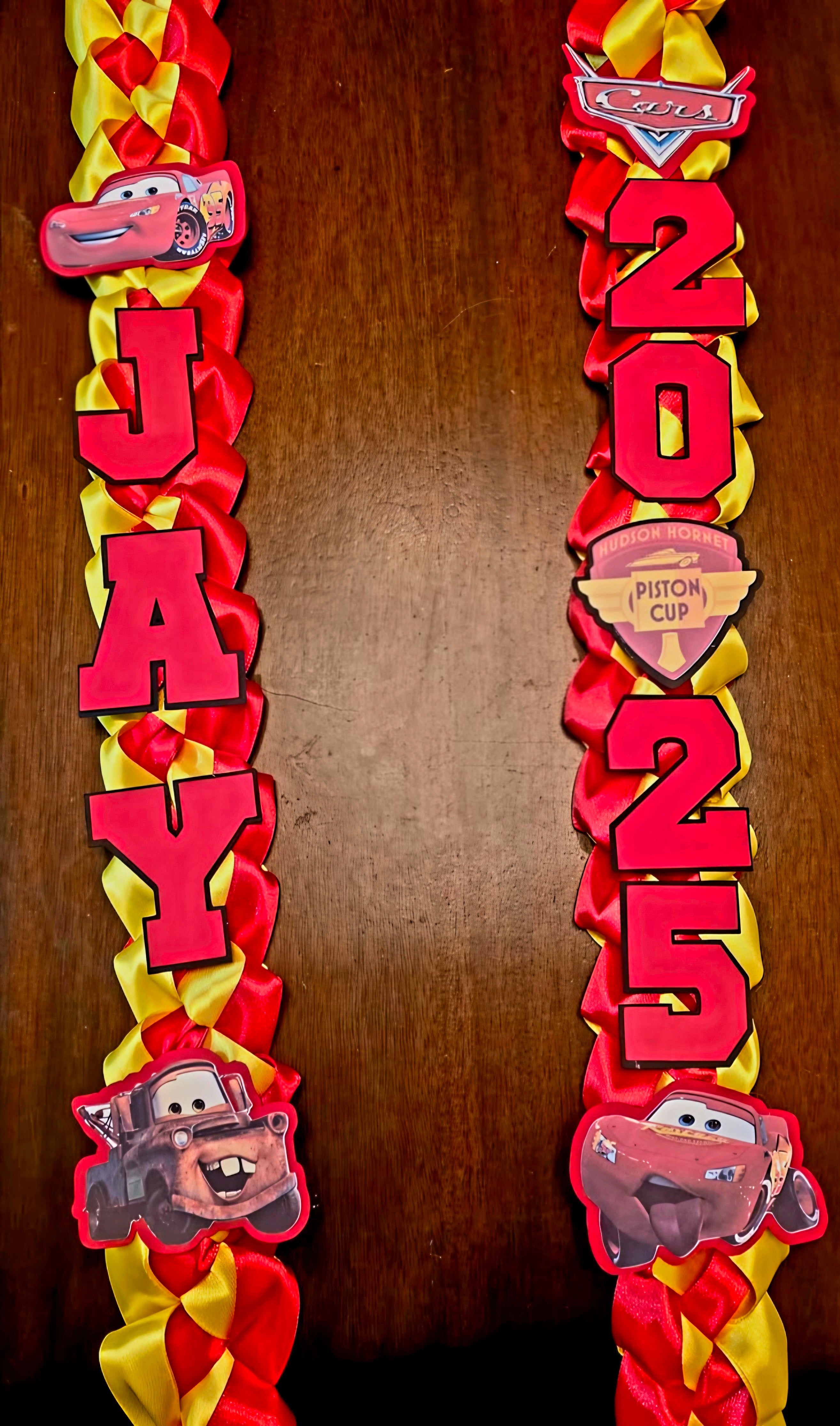 Disney Cars Lightning McQueen Graduation Lei – Custom Graduation Lei