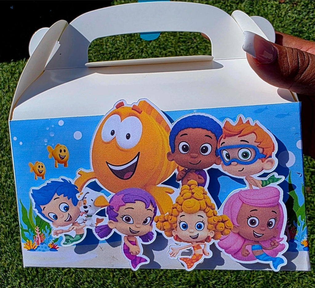 Custom Bubble Guppies Treat Boxes – Personalized Birthday Party Favors