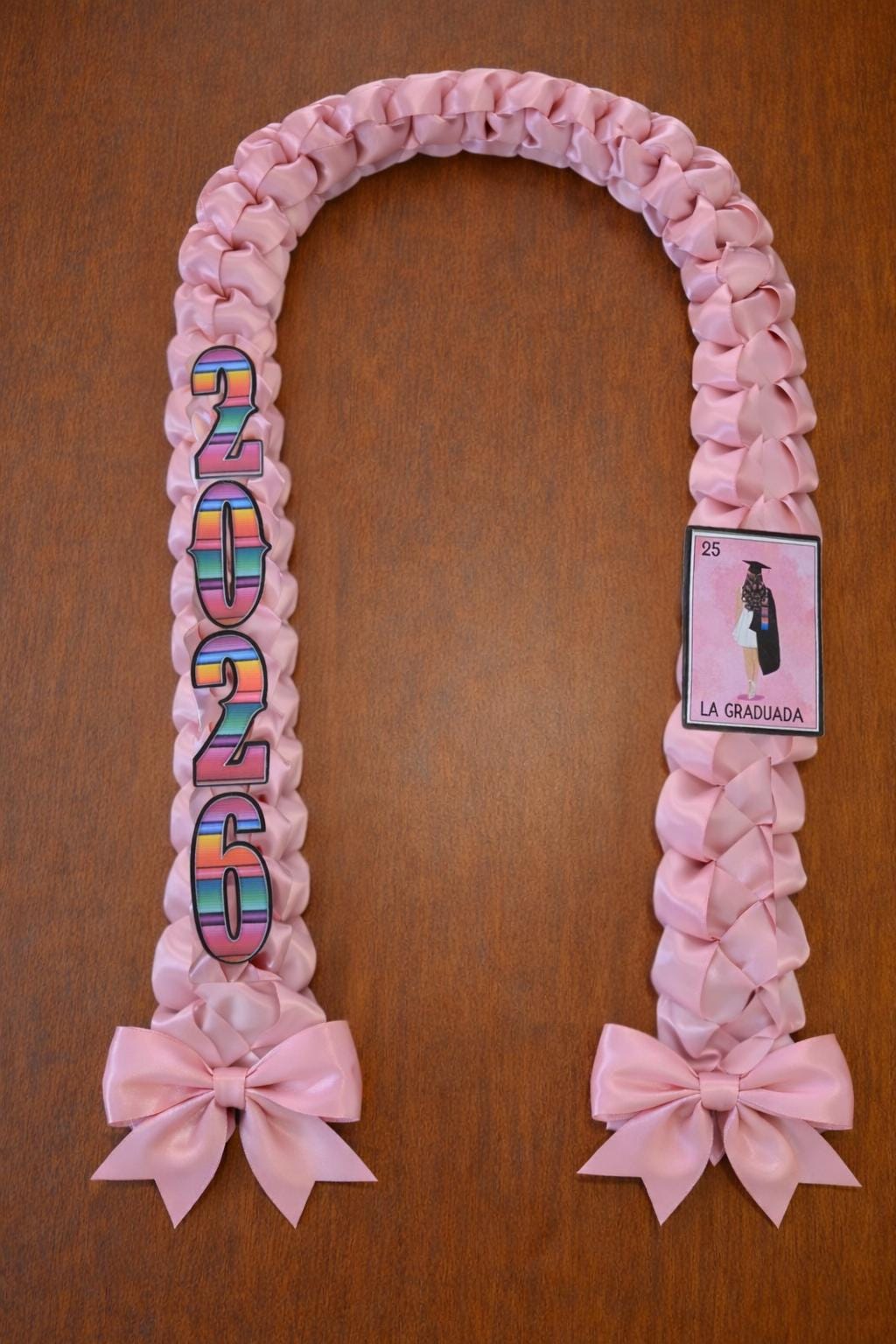 Customizable Pink Lotería Graduation Lei