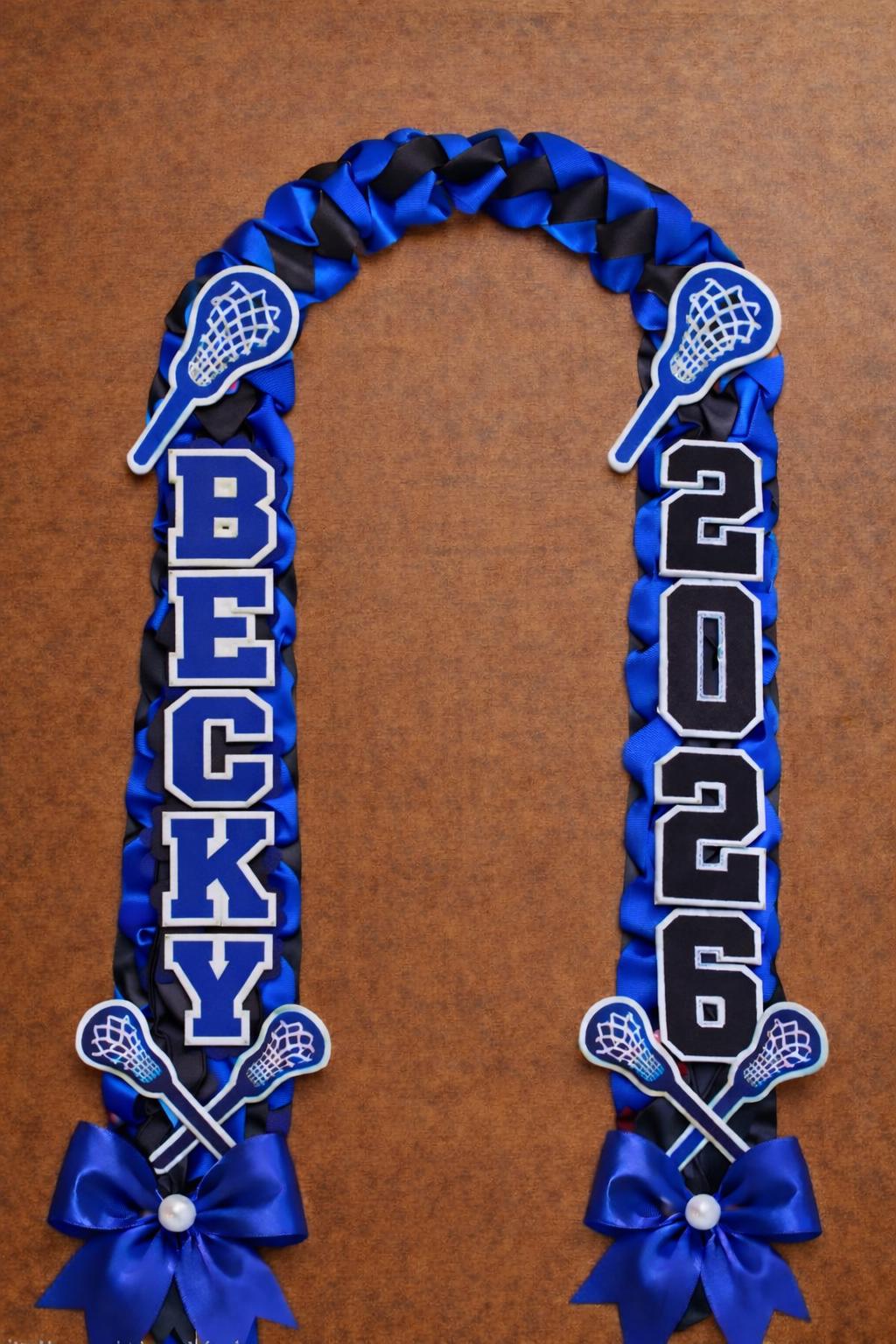 Lacrosse Graduation Lei – Custom Lacrosse Senior Gift – Personalized Grad Lei 2026