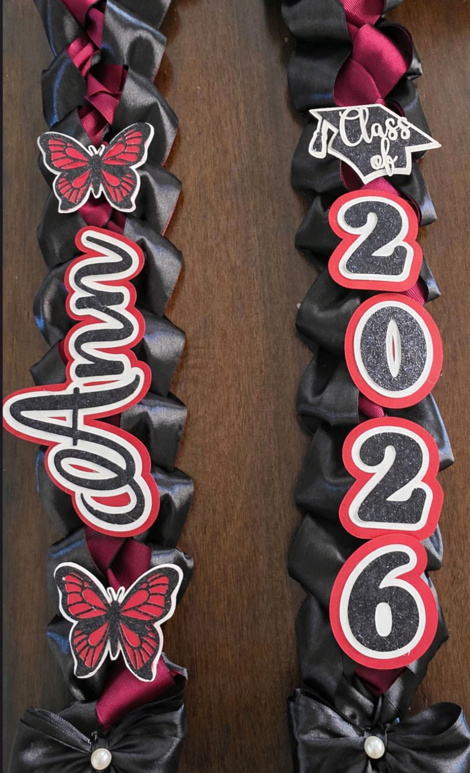 Elegant Butterfly Graduation Lei – Butterfly Ribbon Lei