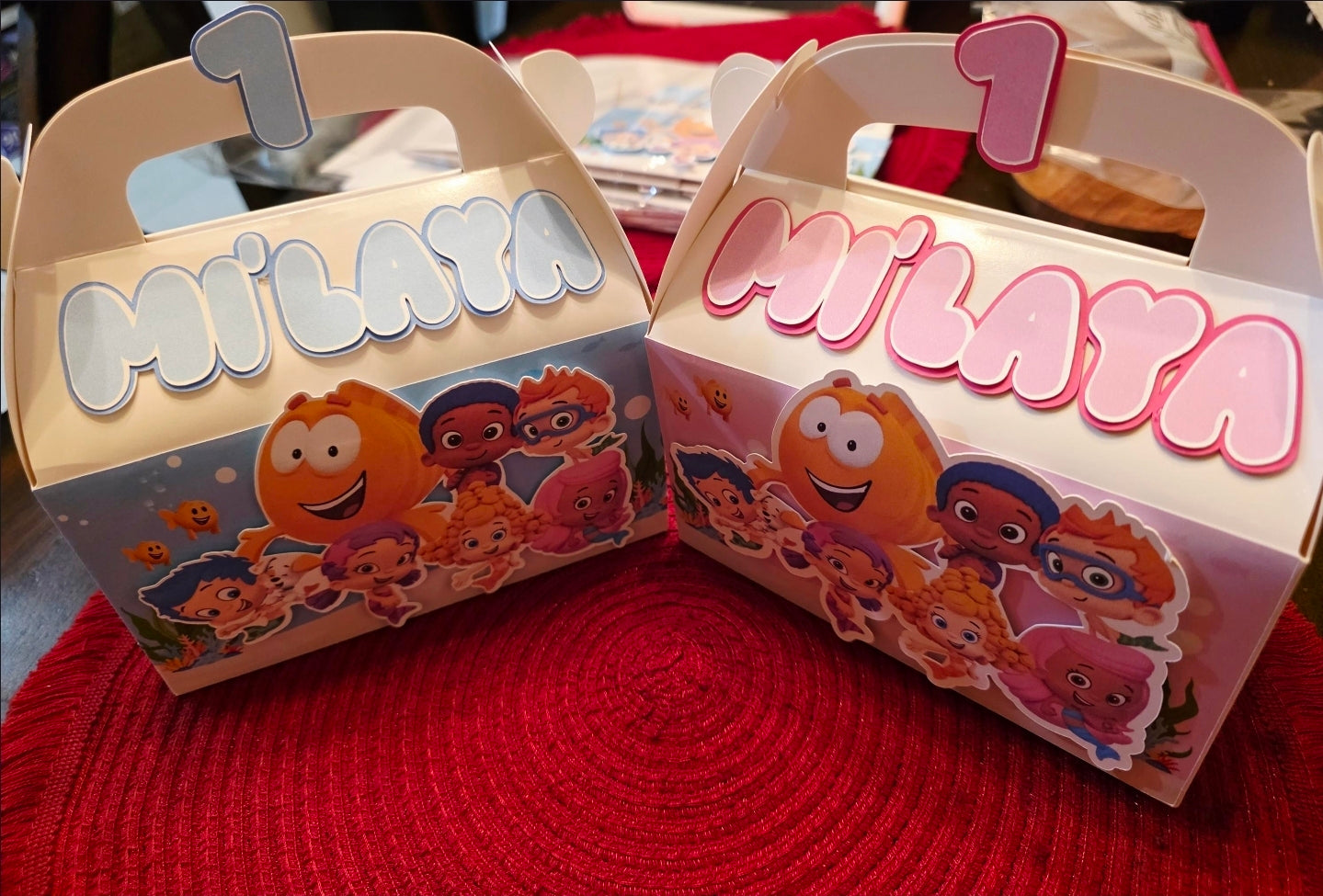 Custom Bubble Guppies Treat Boxes – Personalized Birthday Party Favors