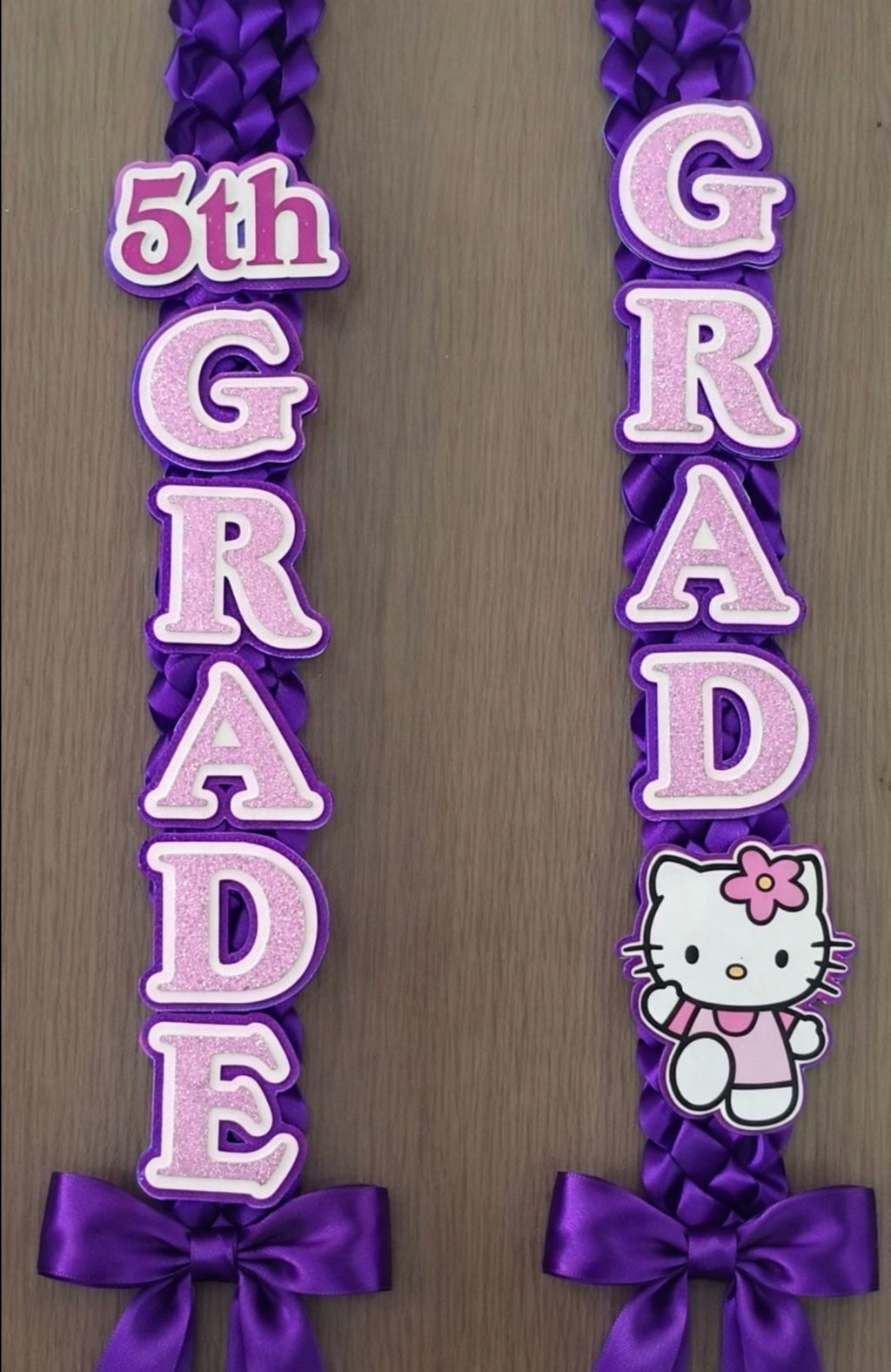 Purple Hello Kitty Graduation Lei