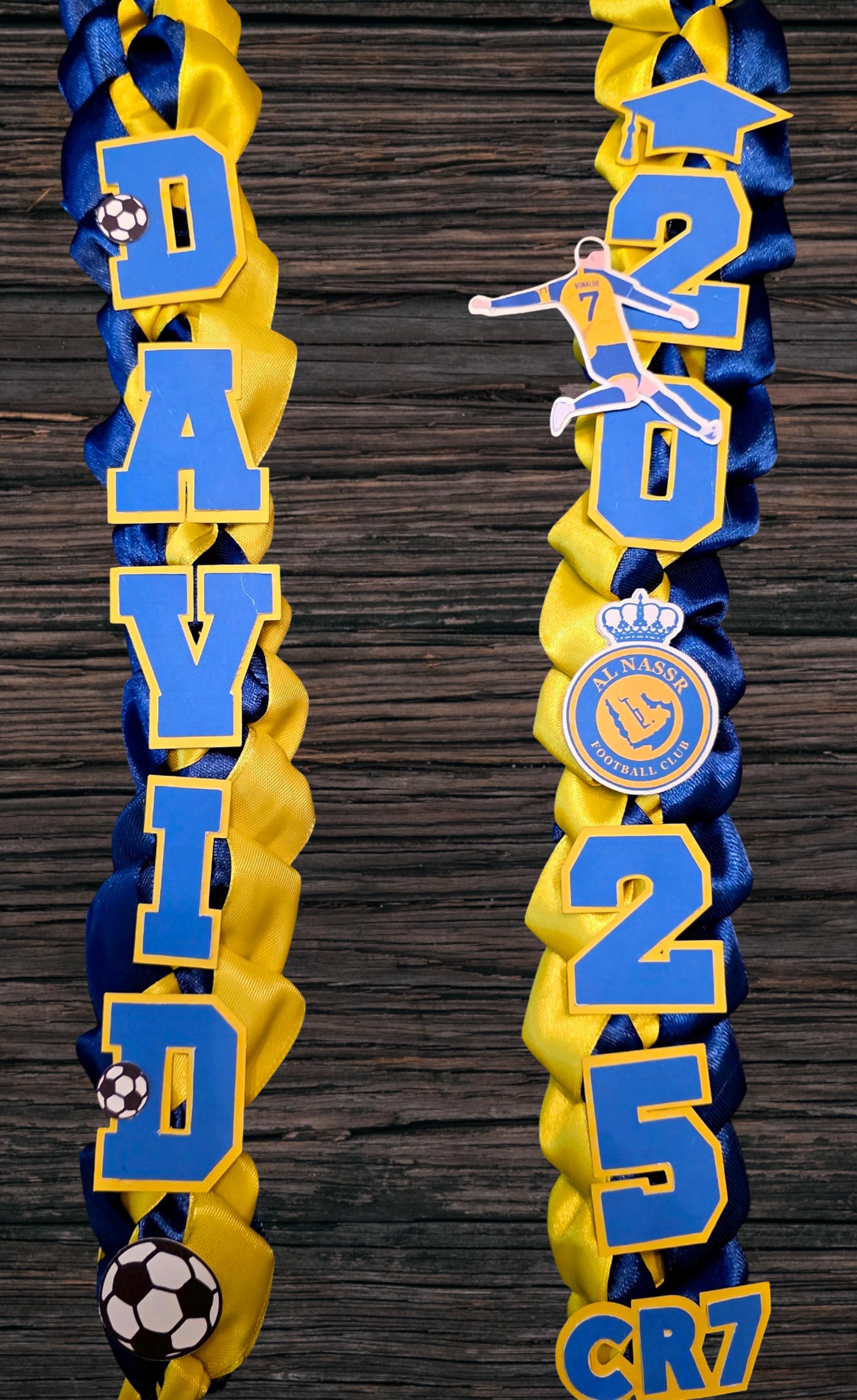 Cristiano Ronaldo Inspired Graduation Lei – Soccer Lei Gift for Graduates