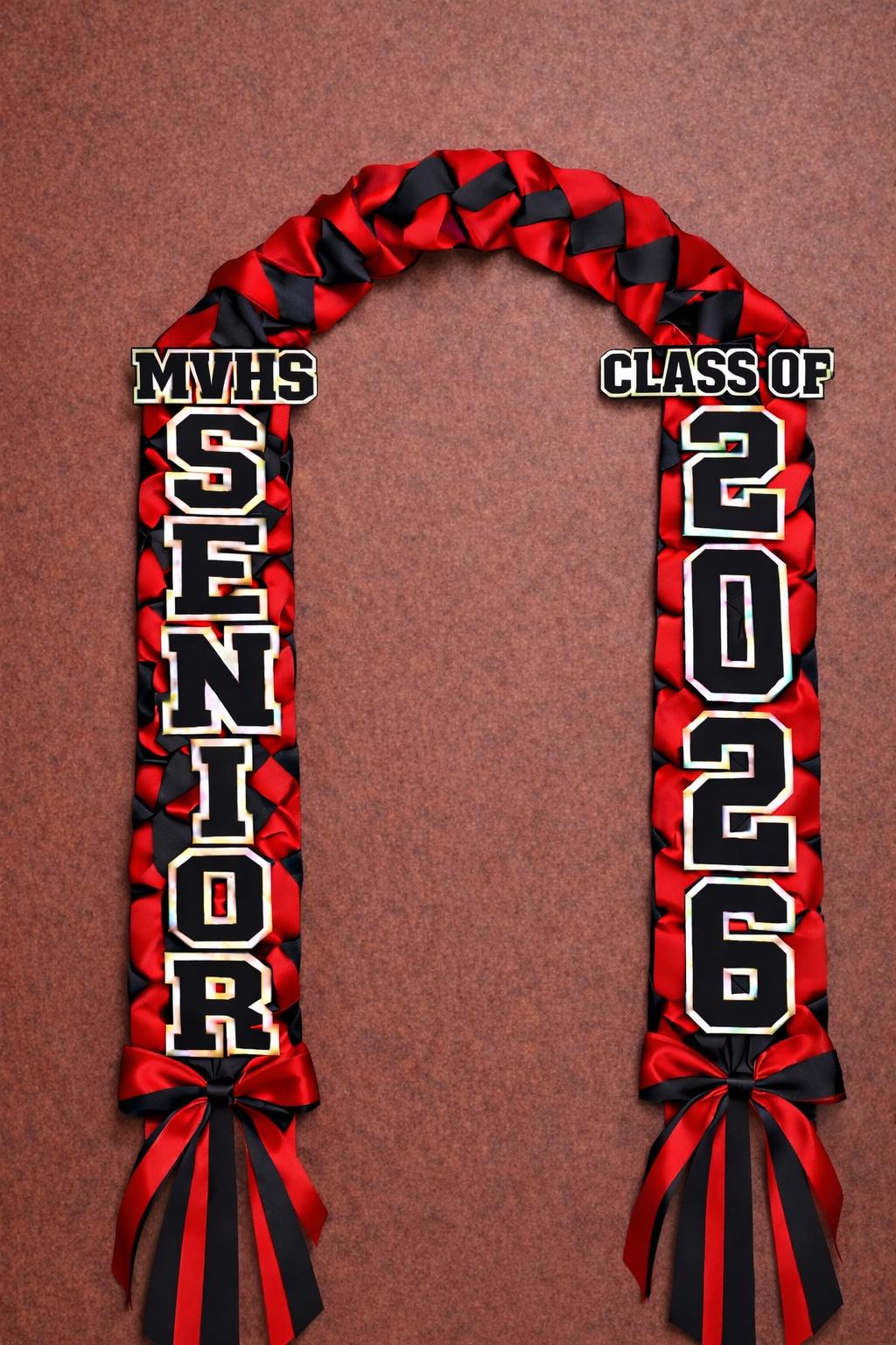 Senior Night Graduation Lei – Custom School Color Lei – Personalized Senior Gift