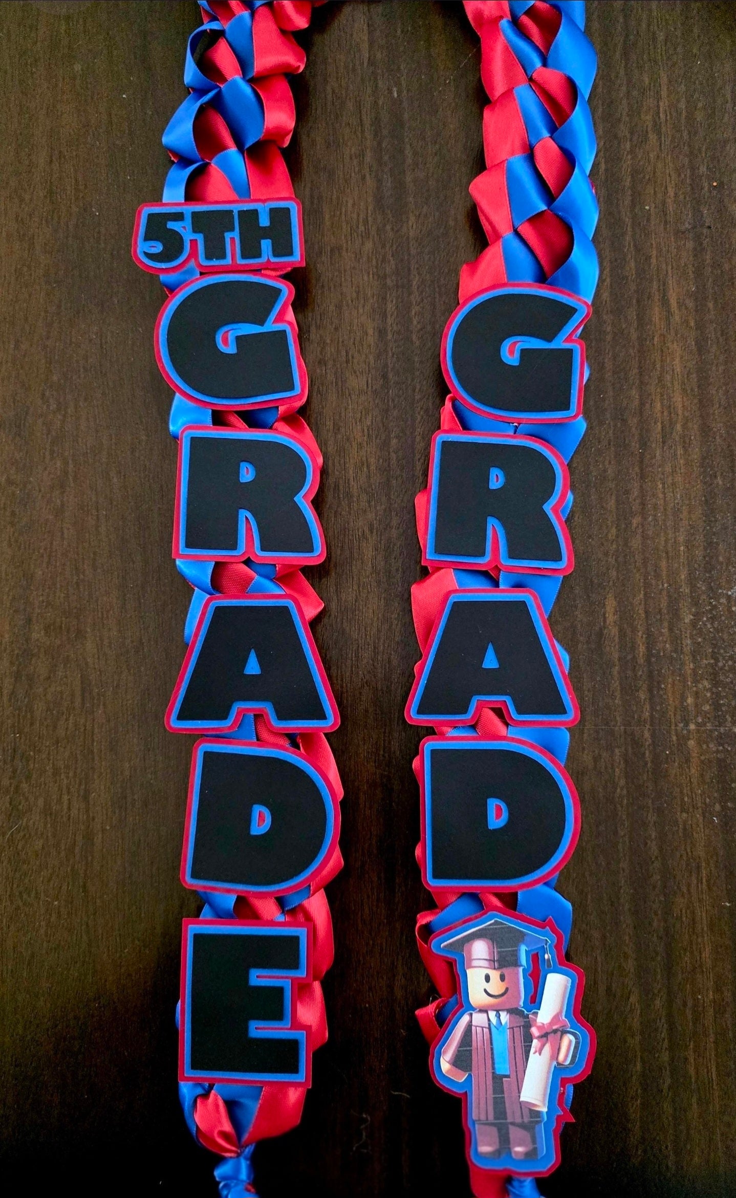 Roblox Graduation Lei – Custom Roblox Inspired Graduation Ribbon Lei