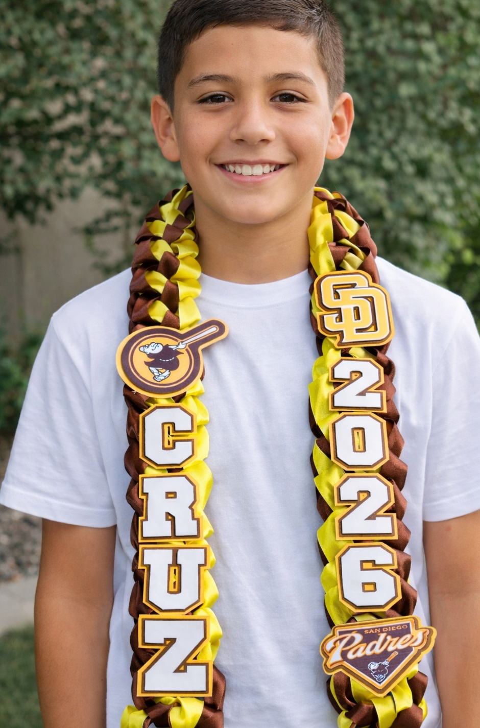 San Diego Padres Graduation Lei – Handmade MLB Inspired Graduation Lei